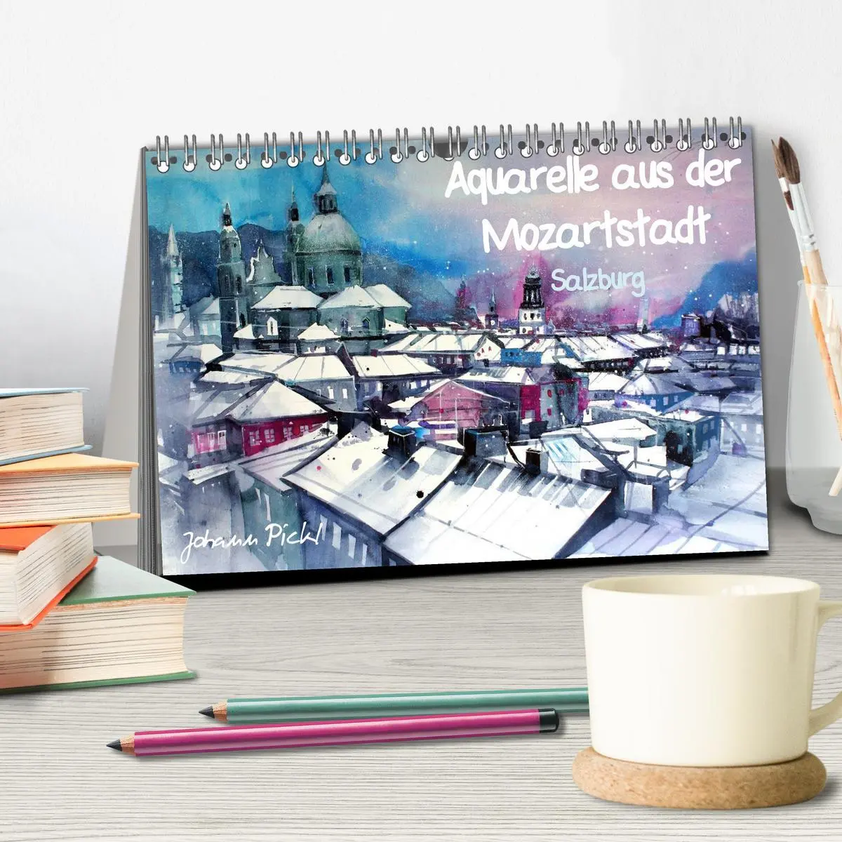 Bild: 9783516085815 | Aquarelle aus der Mozartstadt Salzburg (Tischkalender 2026 DIN A5...