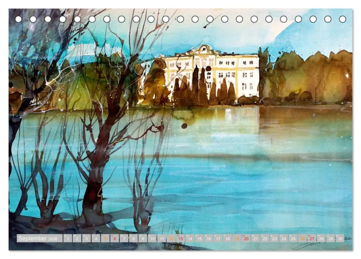 Bild: 9783516085815 | Aquarelle aus der Mozartstadt Salzburg (Tischkalender 2026 DIN A5...