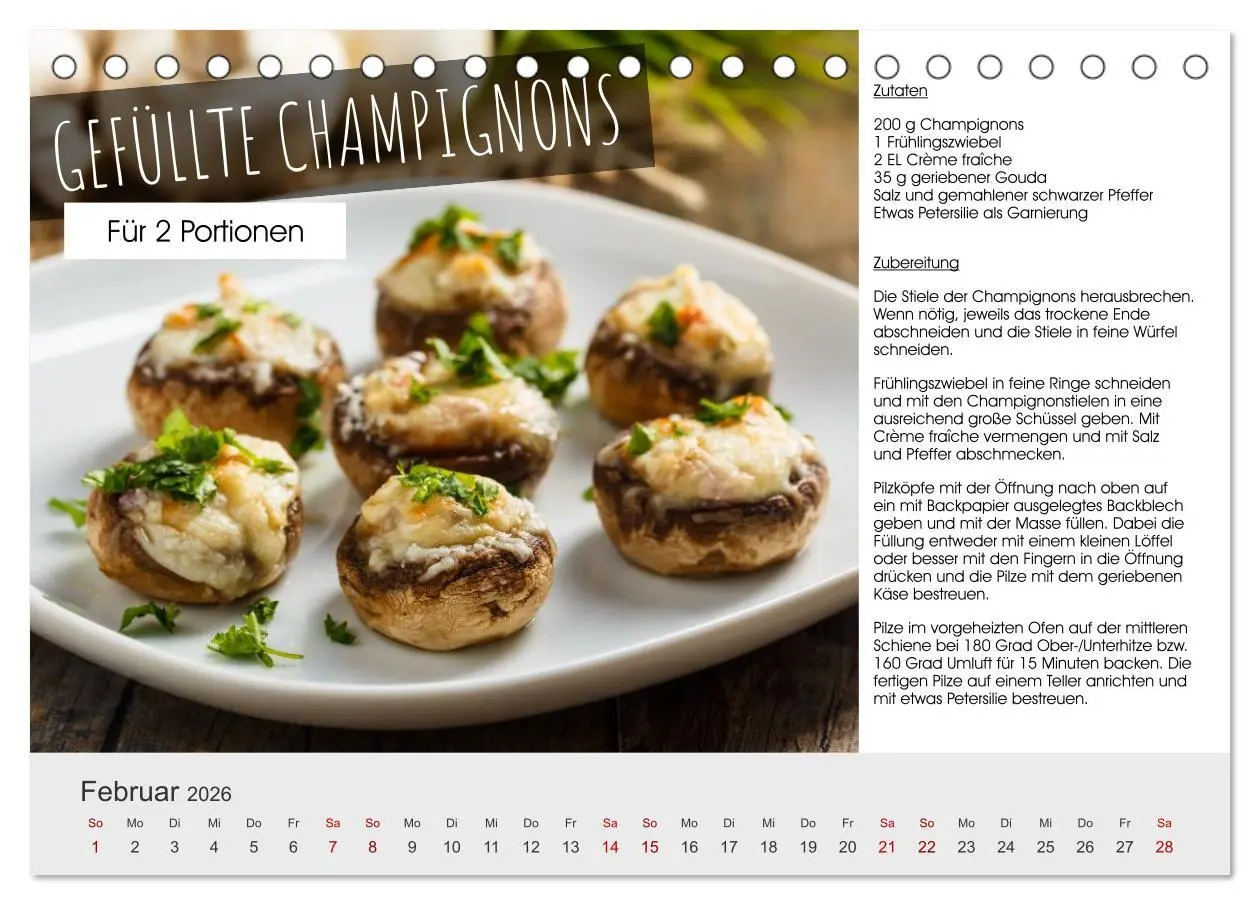 Bild: 9783457295915 | Vegetarisch - leicht und lecker (Tischkalender 2026 DIN A5 quer),...