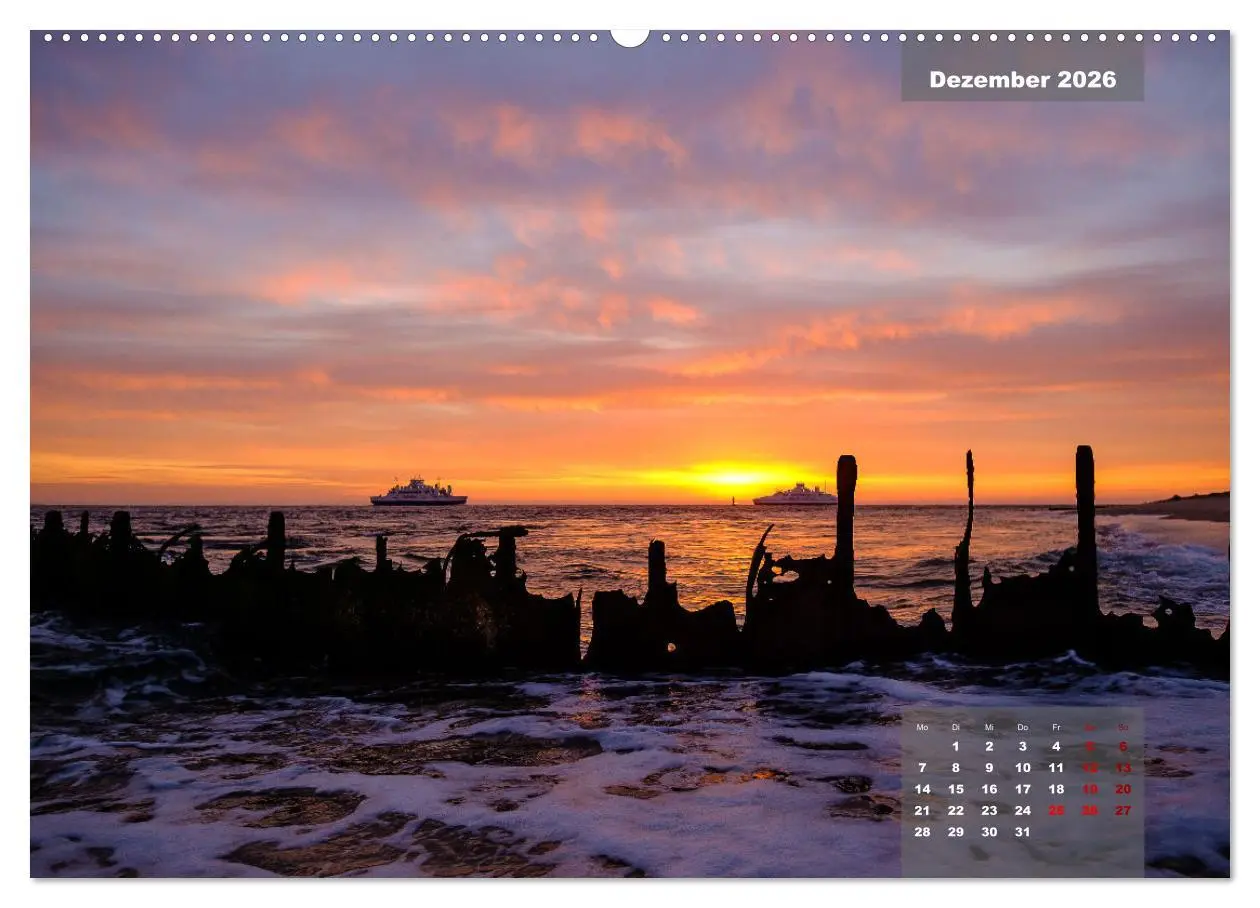Bild: 9783457435915 | feeling Sylt (hochwertiger Premium Wandkalender 2026 DIN A2 quer),...