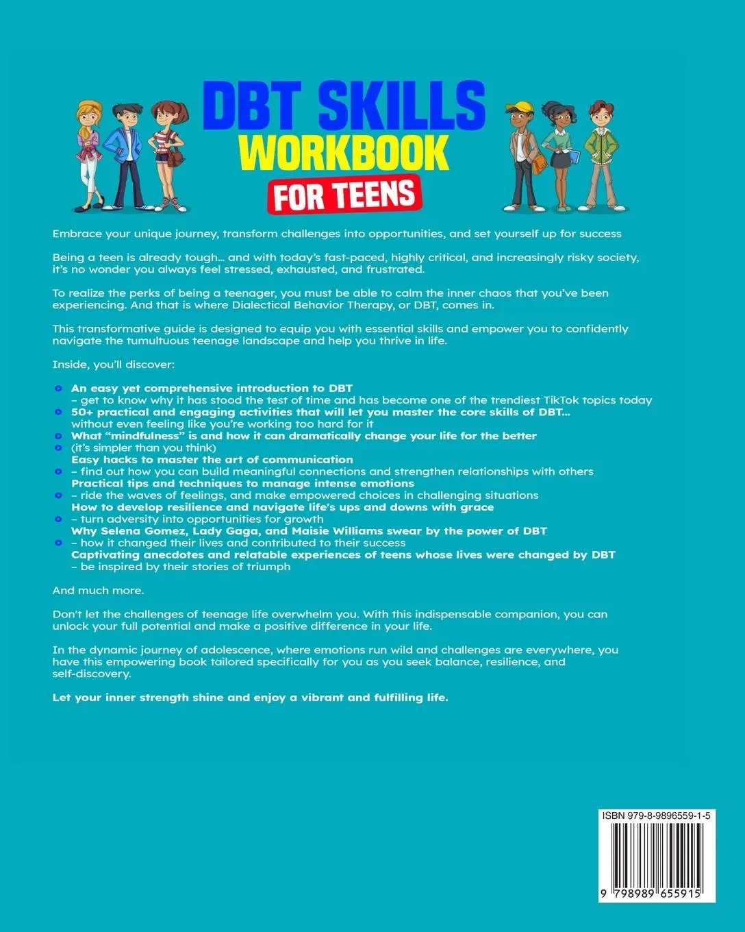 Rückseite: 9798989655915 | DBT Skills Workbook for Teens | Resilient Minds Publishing | Buch