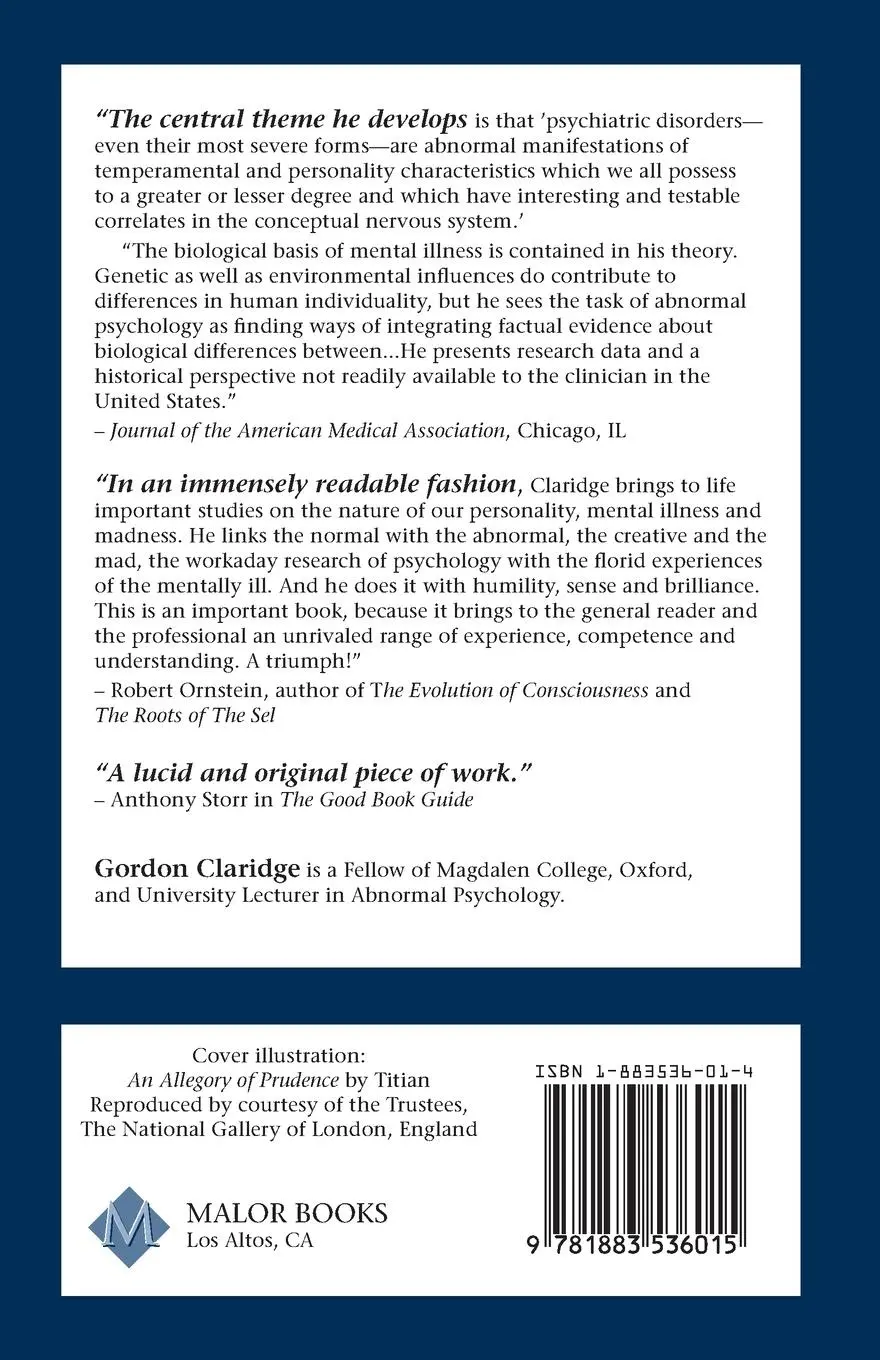Rückseite: 9781883536015 | Origins of Mental Illness | Temperament, Deviance and Disorder | Buch