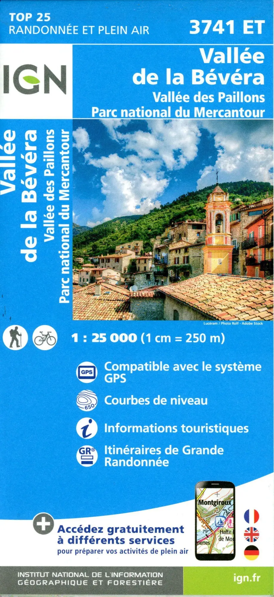 Cover: 9782758556015 | 3741ET Vallée de Bévéra | 1:25000 | (Land-)Karte | Französisch | 2024