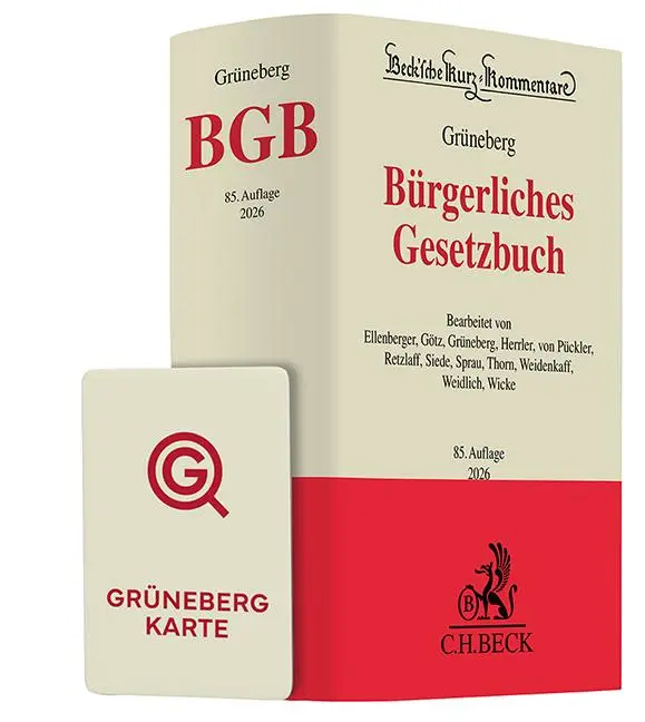 Cover: 9783406836015 | Grüneberg BGB Chat-Book 2026 | Buch + KI-Anwendung FRAG DEN GRÜNEBERG
