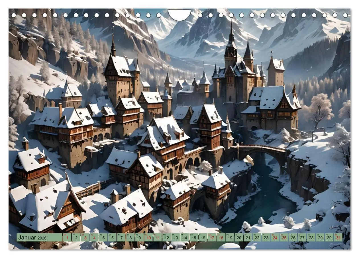 Bild: 9783457326015 | Mittelalterliche Städte und Burgen (Wandkalender 2026 DIN A4 quer),...