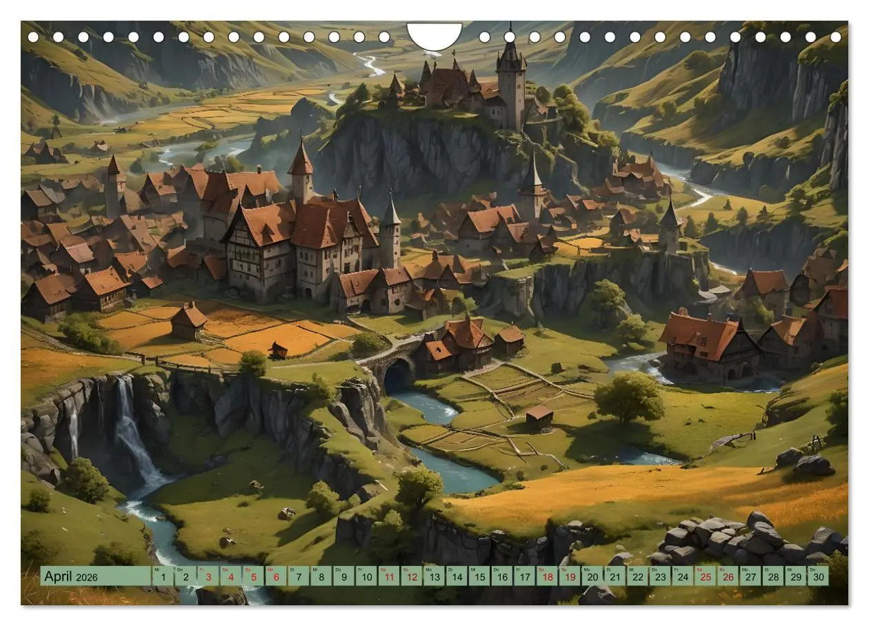 Bild: 9783457326015 | Mittelalterliche Städte und Burgen (Wandkalender 2026 DIN A4 quer),...