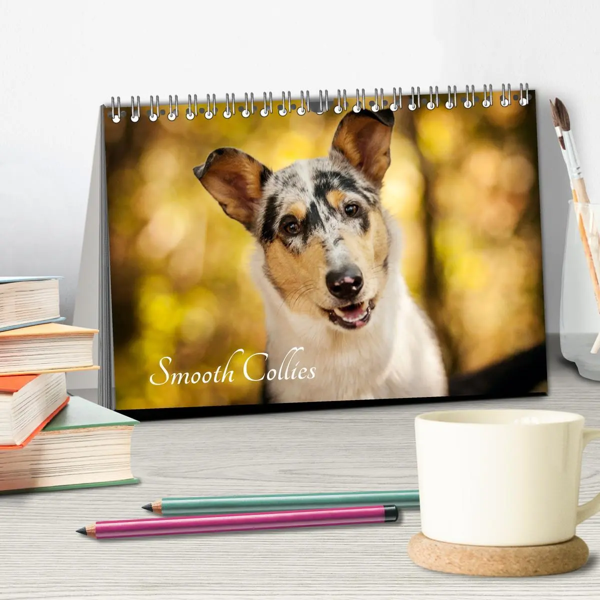 Bild: 9783516036015 | Smooth Collies (Tischkalender 2026 DIN A5 quer), CALVENDO...