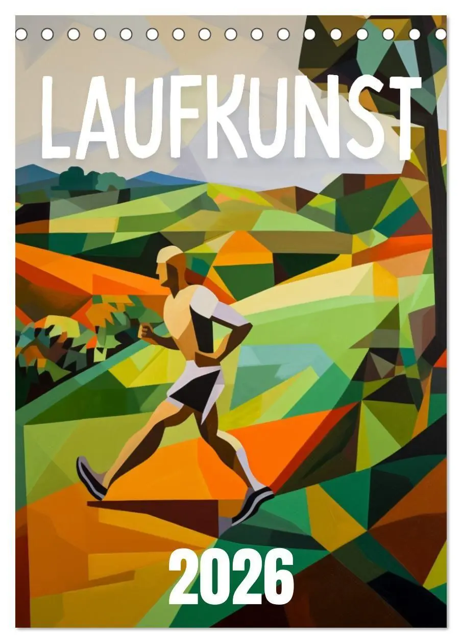 Cover: 9783516656015 | Laufkunst. (Tischkalender 2026 DIN A5 hoch), CALVENDO Monatskalender