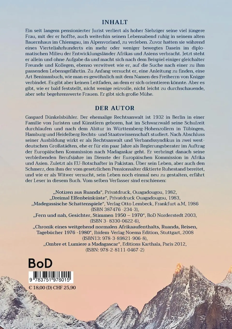 Rückseite: 9783751976015 | Alter Witwer - auf Reisen | Gaspard Dünkelsbühler | Taschenbuch | 2020
