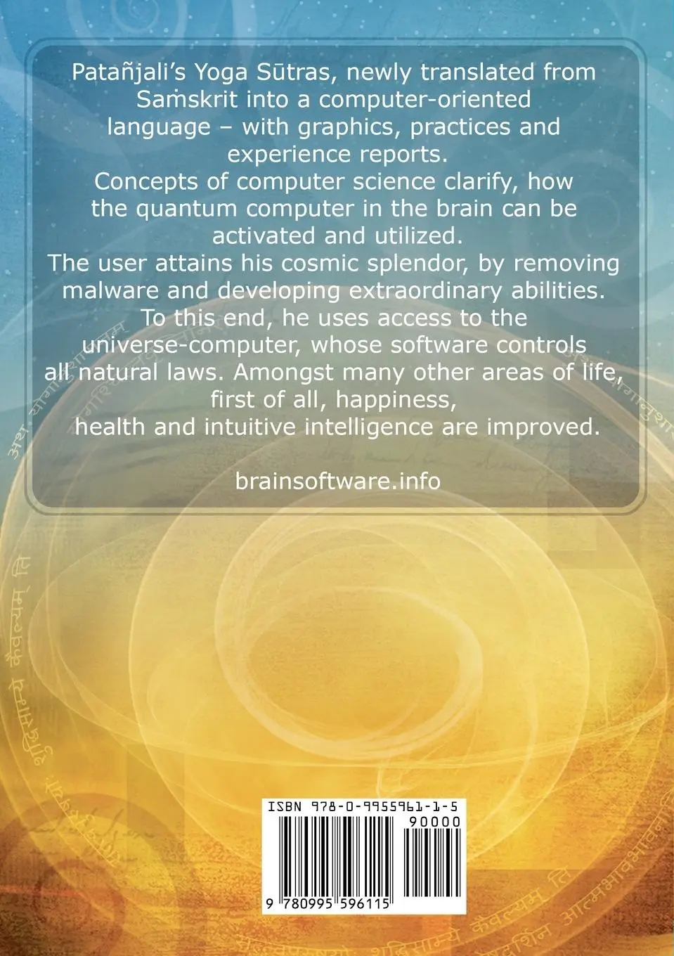 Rückseite: 9780995596115 | Brain Software | The Technology in Patanjali's Yoga Sutras | Buch