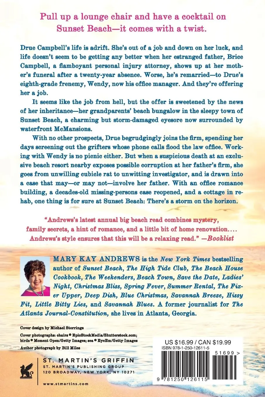 Rückseite: 9781250126115 | Sunset Beach | Mary Kay Andrews | Taschenbuch | Englisch | 2020