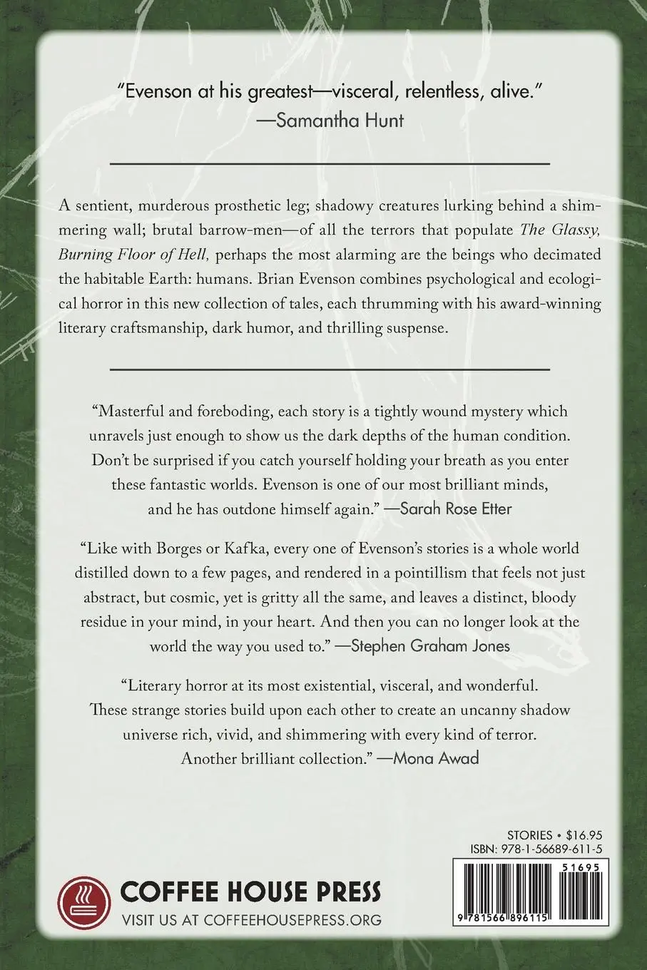 Rückseite: 9781566896115 | The Glassy, Burning Floor of Hell | Brian Evenson | Taschenbuch | 2021