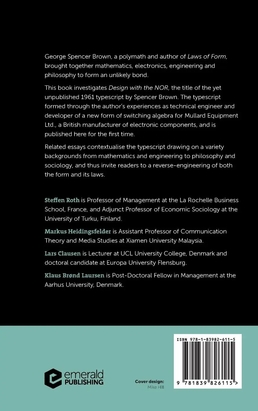 Rückseite: 9781839826115 | George Spencer Brown's "Design with the NOR" | Steffen Roth (u. a.)