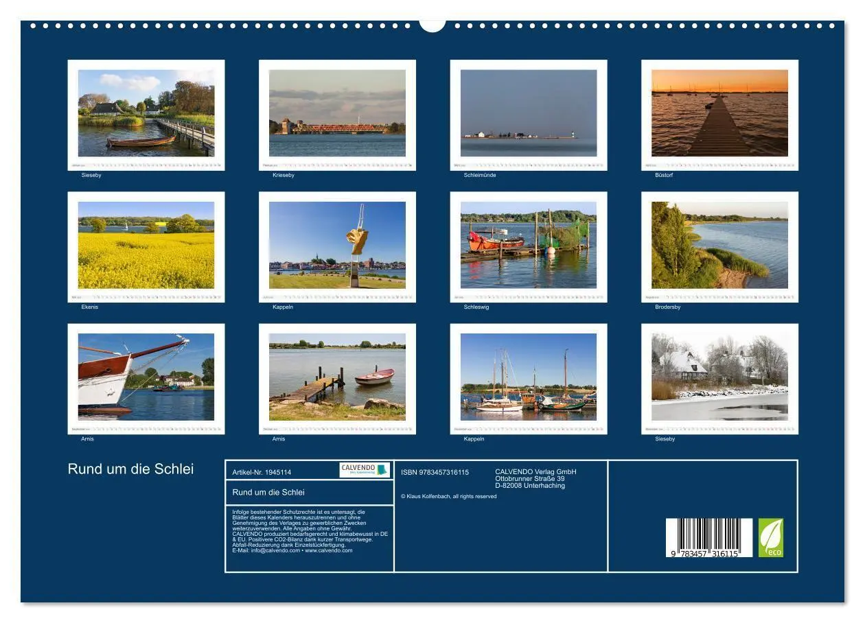 Bild: 9783457316115 | Rund um die Schlei (hochwertiger Premium Wandkalender 2026 DIN A2...