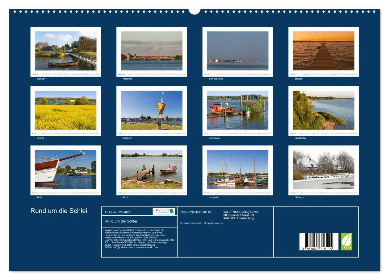 Bild: 9783457316115 | Rund um die Schlei (hochwertiger Premium Wandkalender 2026 DIN A2...