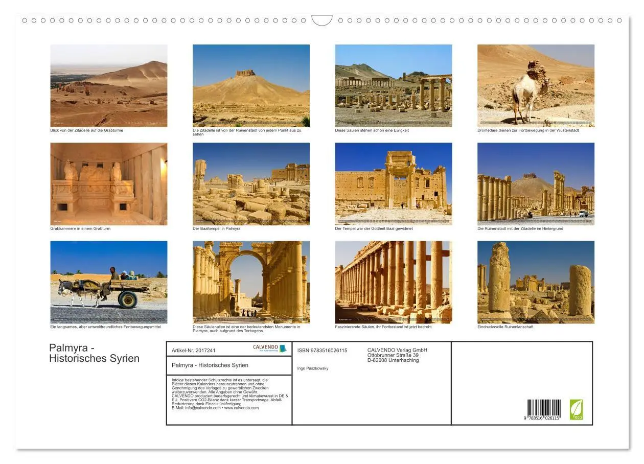 Bild: 9783516026115 | Palmyra - Historisches Syrien (Wandkalender 2026 DIN A2 quer),...