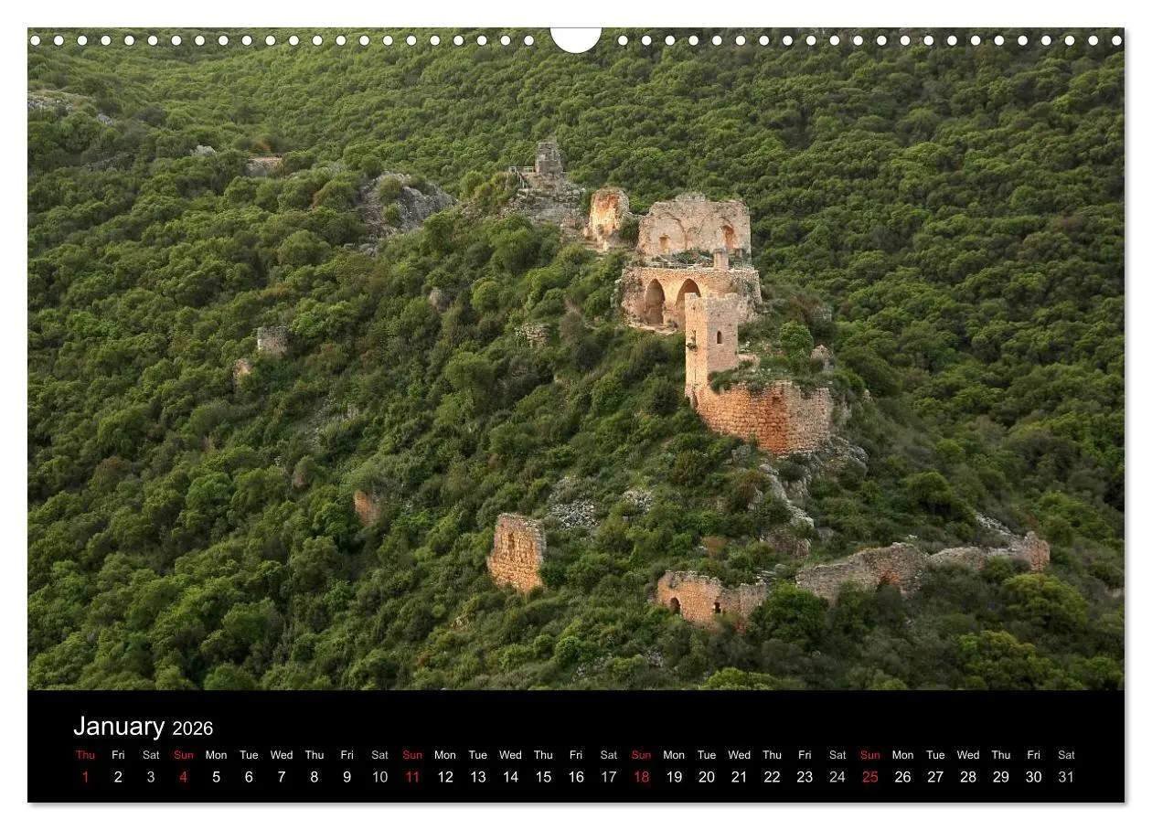 Bild: 9783516576115 | Monuments of Israel 2026 (Wall Calendar 2026 DIN A3 landscape),...
