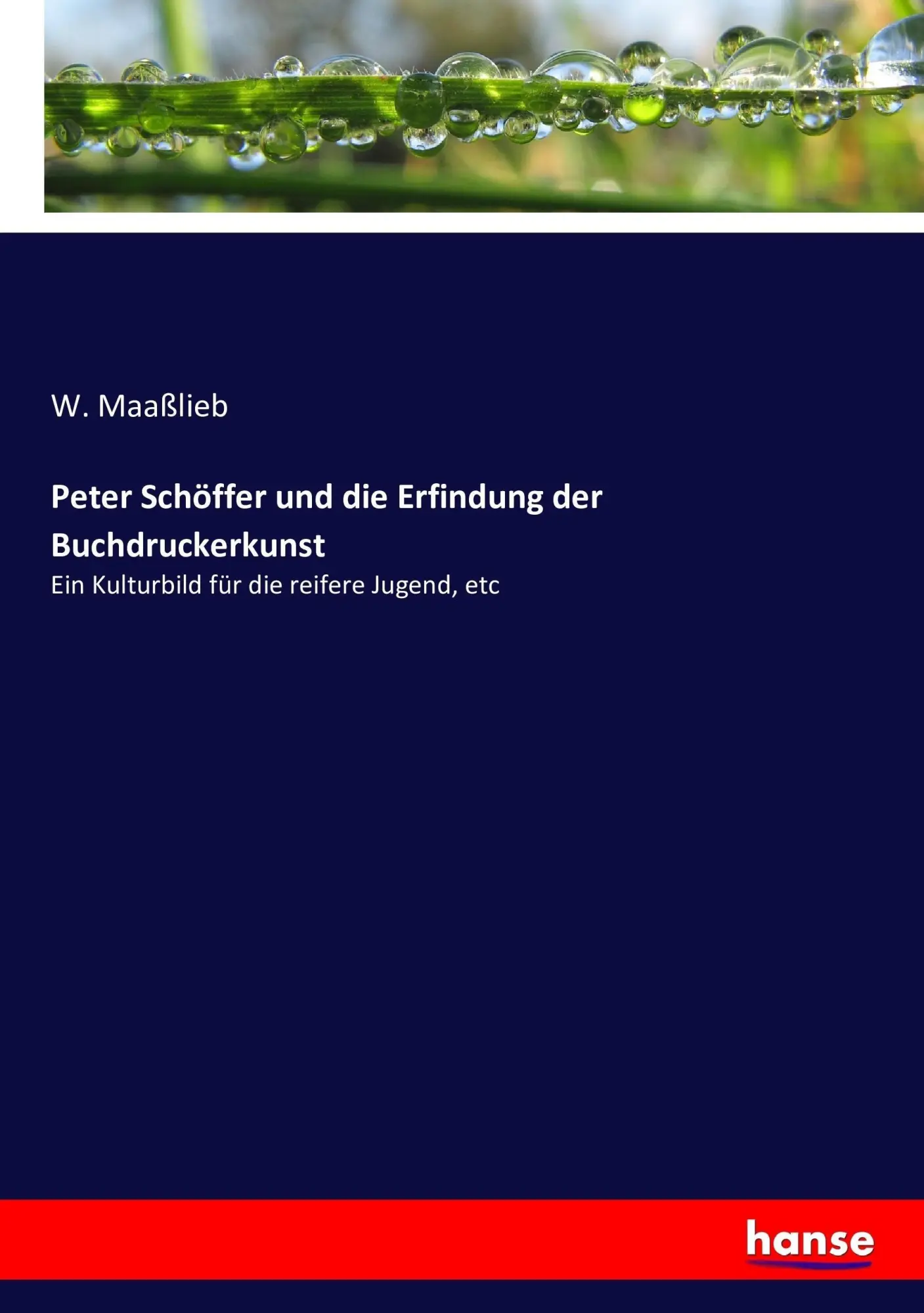 Cover: 9783743426115 | Peter Schöffer und die Erfindung der Buchdruckerkunst | W. Maaßlieb