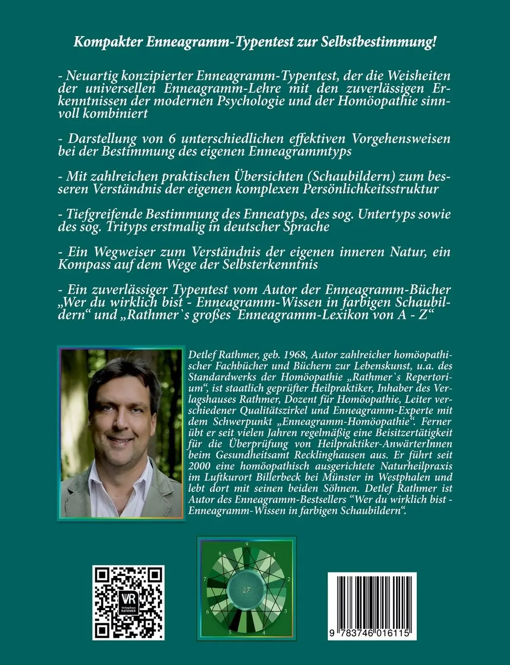 Rückseite: 9783746016115 | Rathmer's Enneagramm-Typentest | Detlef Rathmer | Taschenbuch | 52 S.
