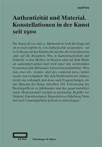 Cover: 9783858816115 | Authentizität und Material | Konstellationen in der Kunst seit 1900