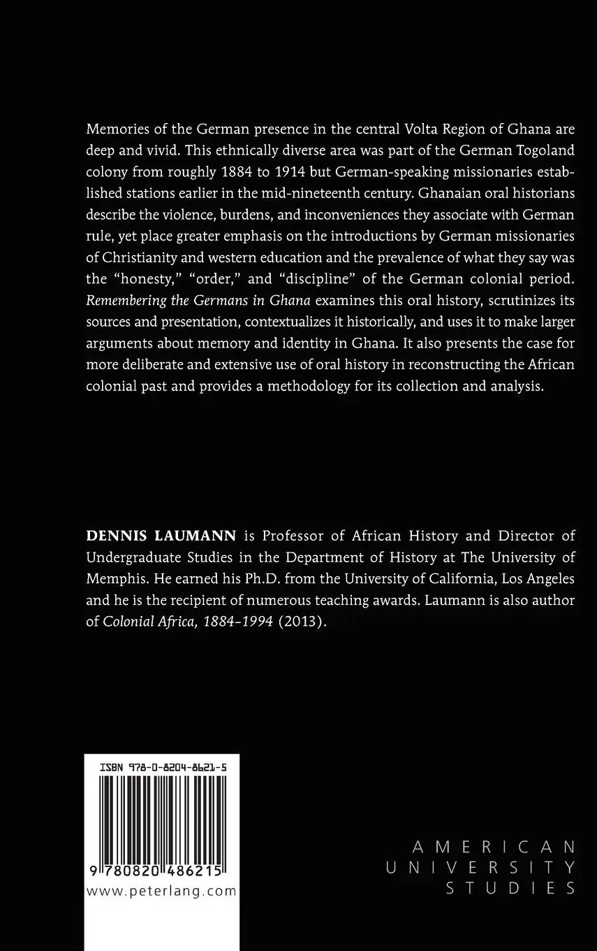 Rückseite: 9780820486215 | Remembering the Germans in Ghana | Dennis Laumann | Buch | Englisch