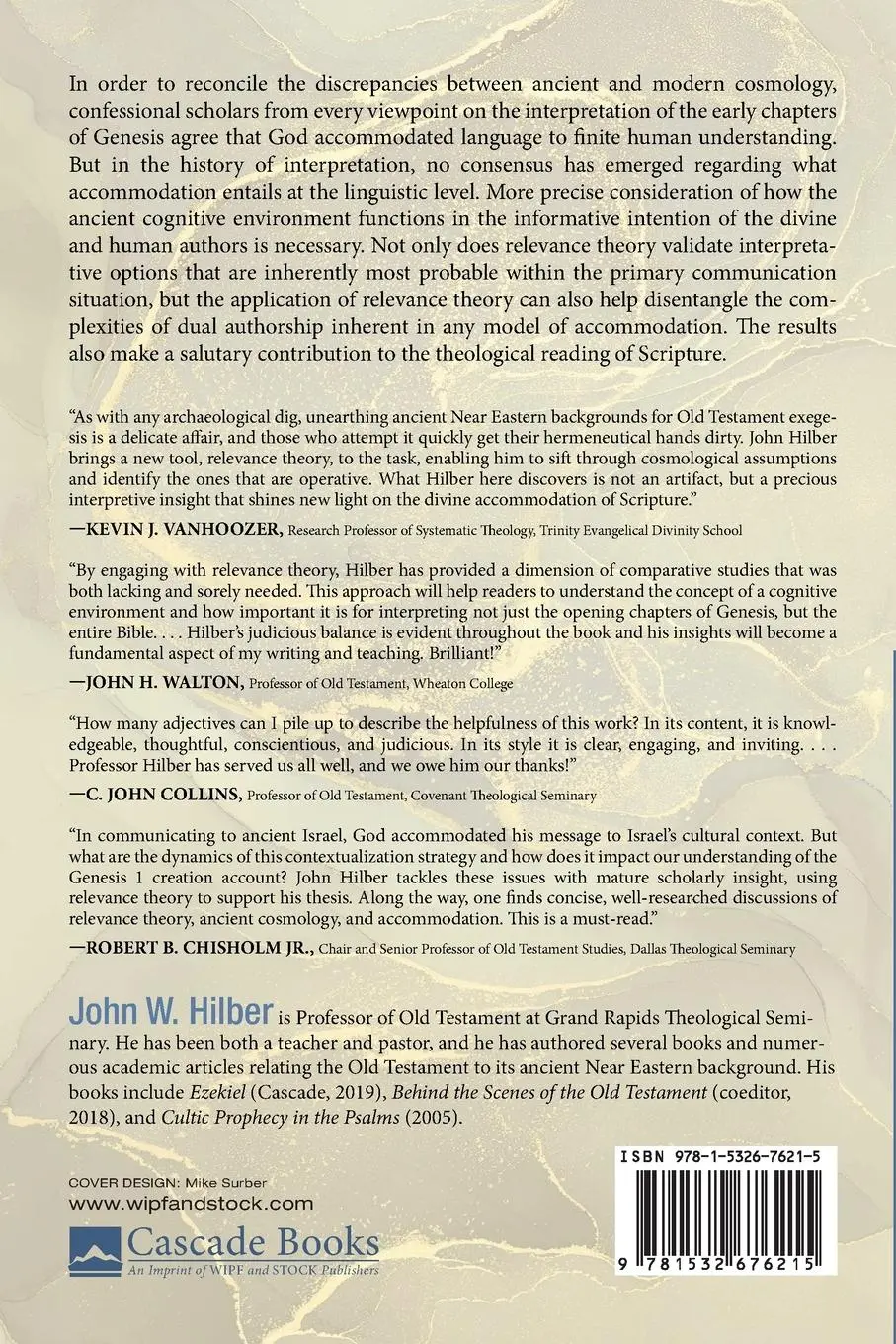 Rückseite: 9781532676215 | Old Testament Cosmology and Divine Accommodation | John W. Hilber