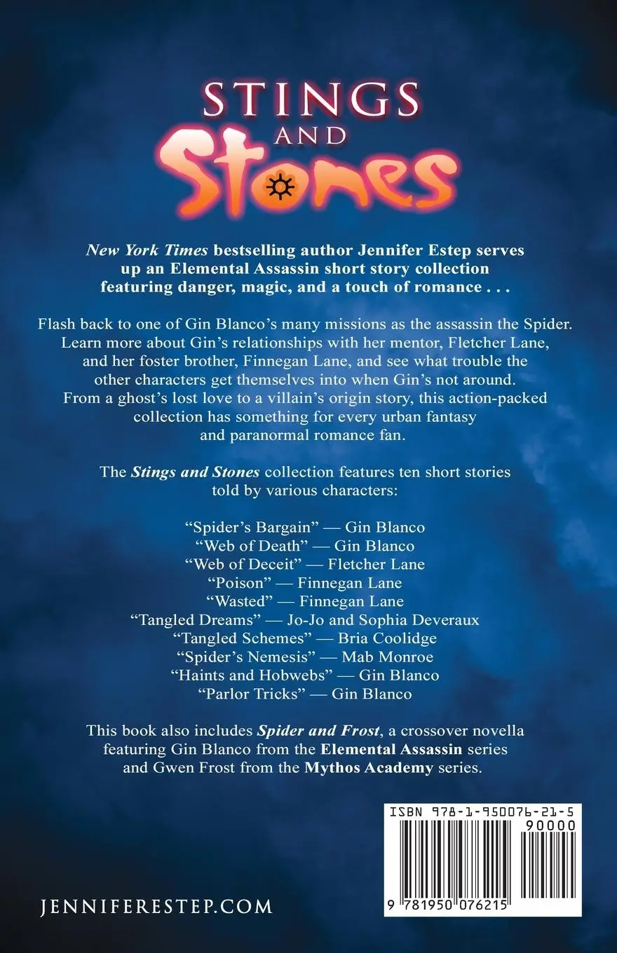 Rückseite: 9781950076215 | Stings and Stones | An Elemental Assassin short story collection