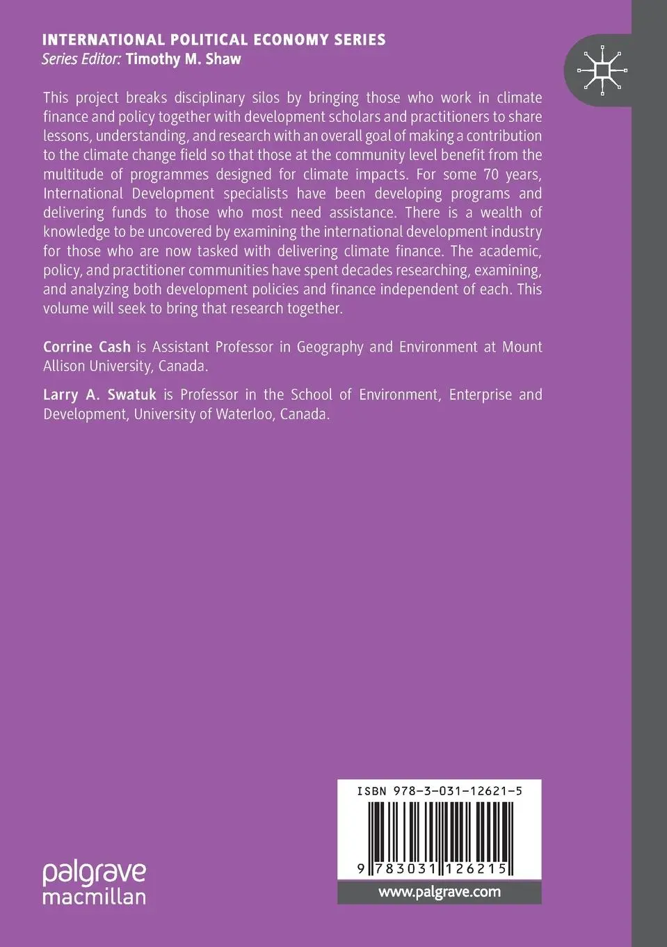 Rückseite: 9783031126215 | The Political Economy of Climate Finance: Lessons from...