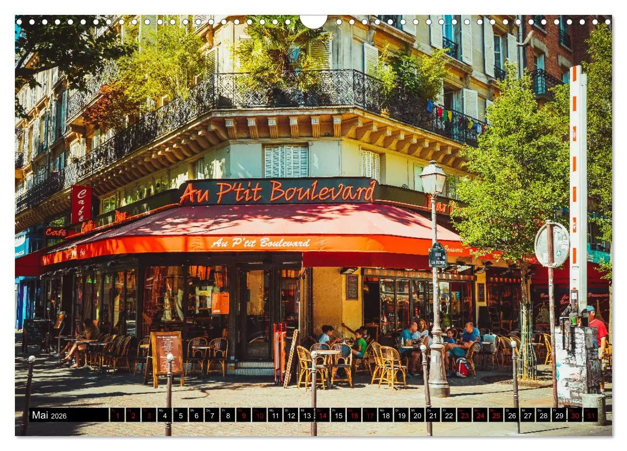 Bild: 9783457856215 | Paris Bistros (Wandkalender 2026 DIN A3 quer), CALVENDO Monatskalender