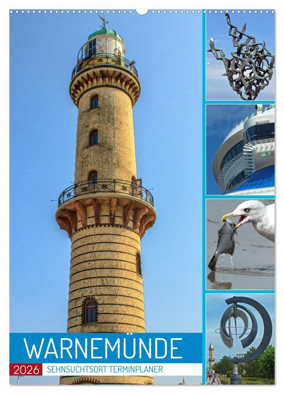 Cover: 9783516326215 | Sehnsuchtsort Warnemünde (Wandkalender 2026 DIN A2 hoch), CALVENDO...
