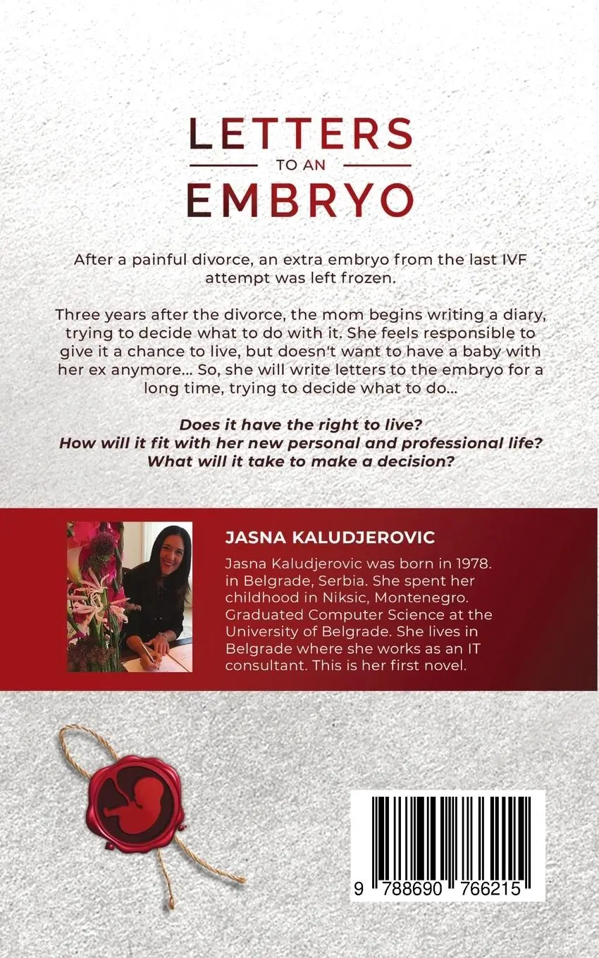 Rückseite: 9788690766215 | Letters to an Embryo | Jasna Kaludjerovic | Taschenbuch | Englisch