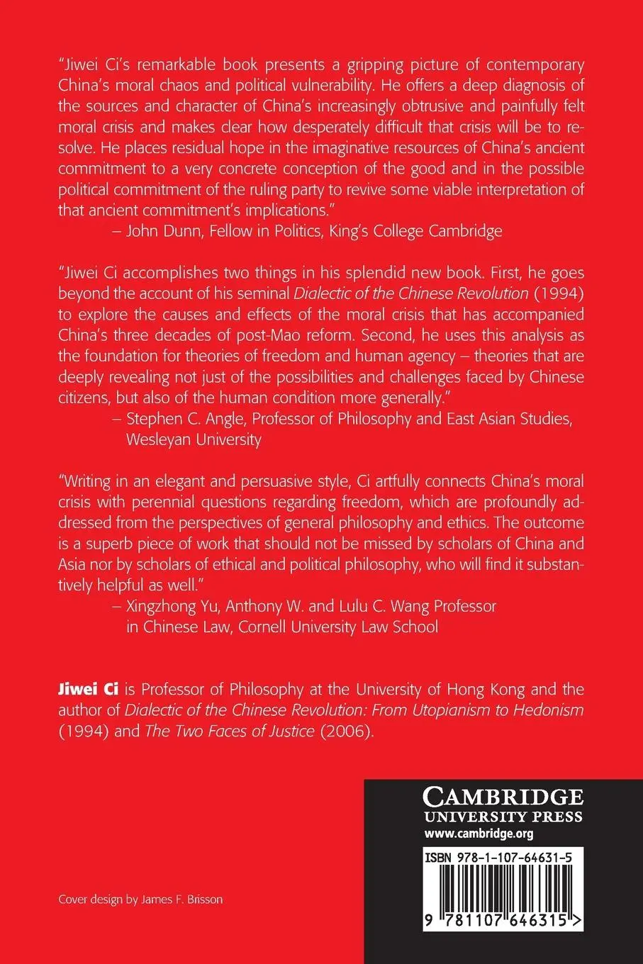 Rückseite: 9781107646315 | Moral China in the Age of Reform | Jiwei Ci | Taschenbuch | Englisch