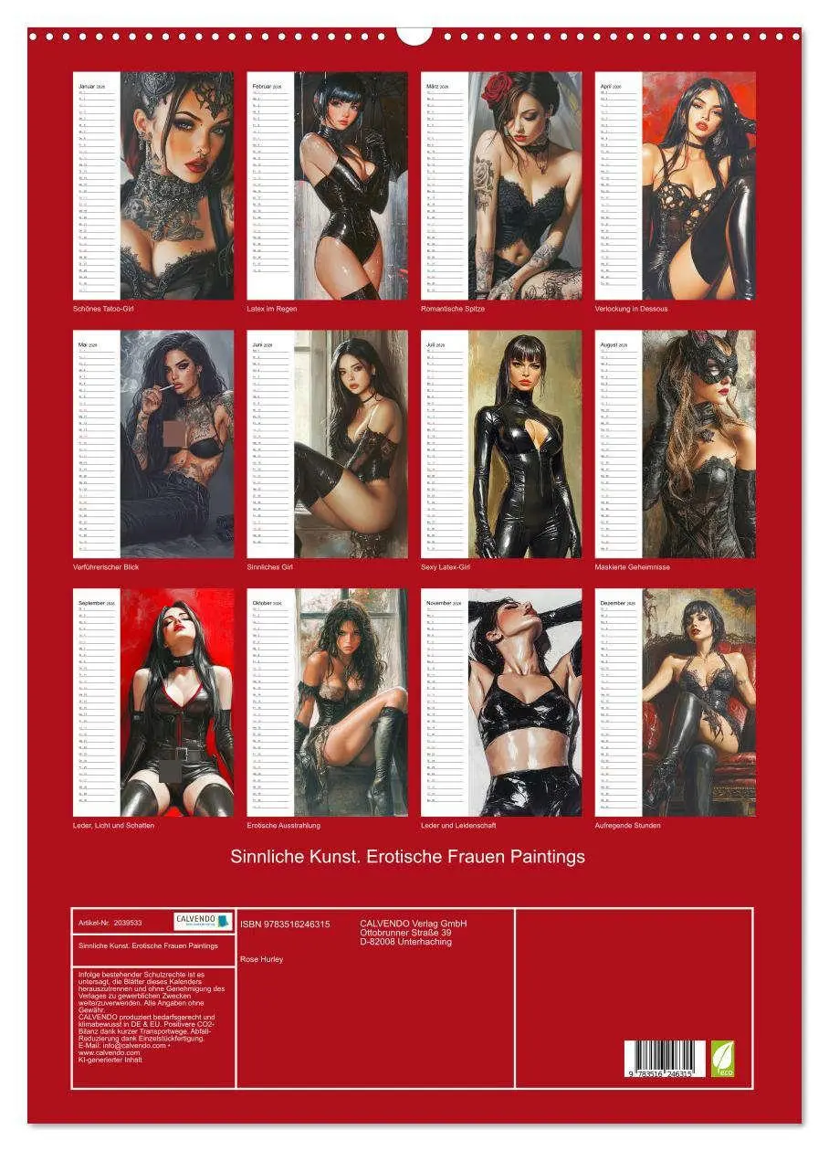 Bild: 9783516246315 | Sinnliche Kunst. Erotische Frauen Paintings (Wandkalender 2026 DIN...