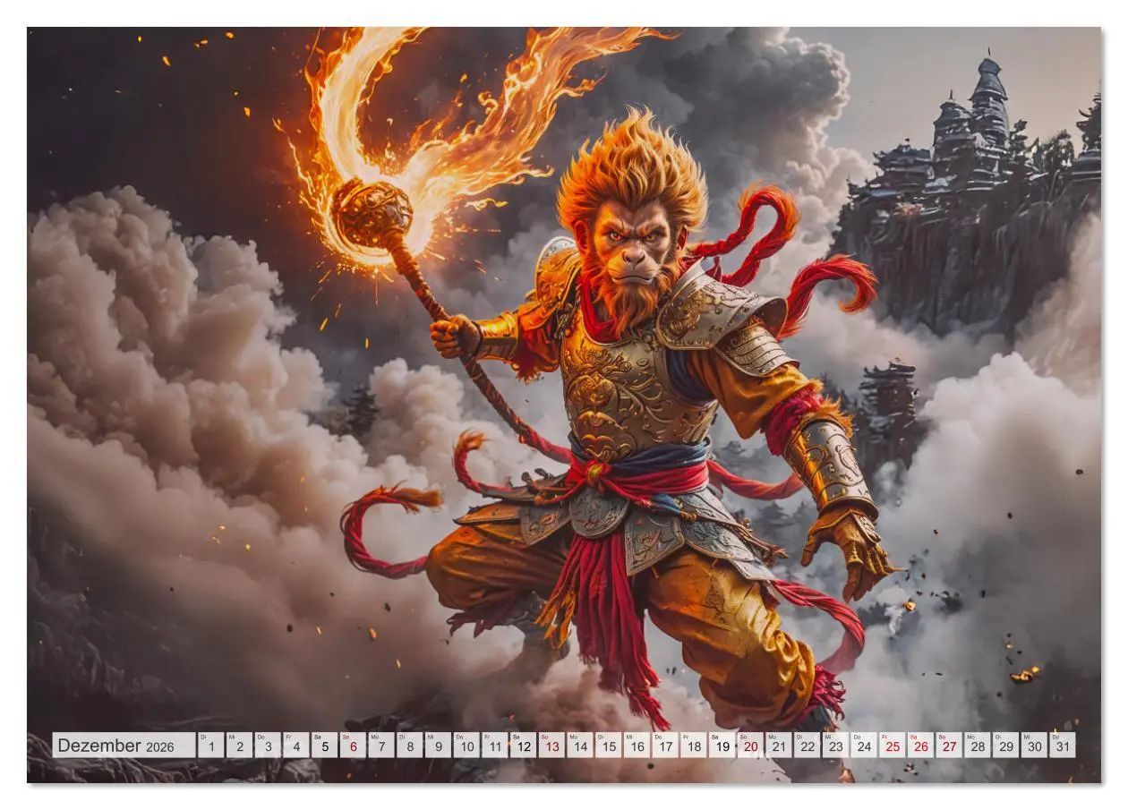 Bild: 9783516626315 | Chinesische Mythologie - Götter, Helden und Monster (Tischkalender...