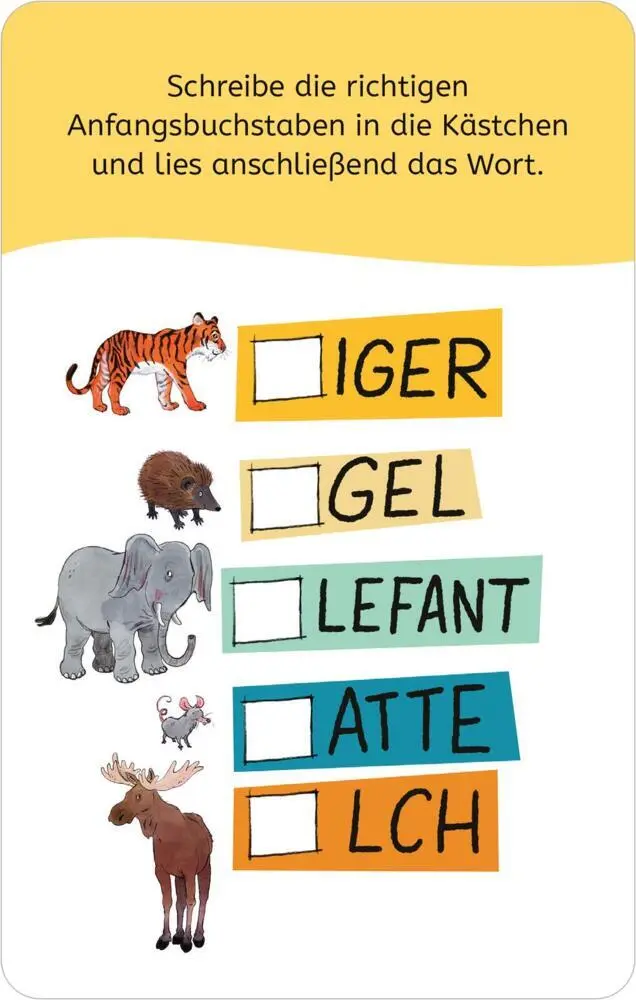 Bild: 9783845856315 | Erstes Lernen mit Spaß - Zum Schulstart: 50 Übungskarten | Schüttler