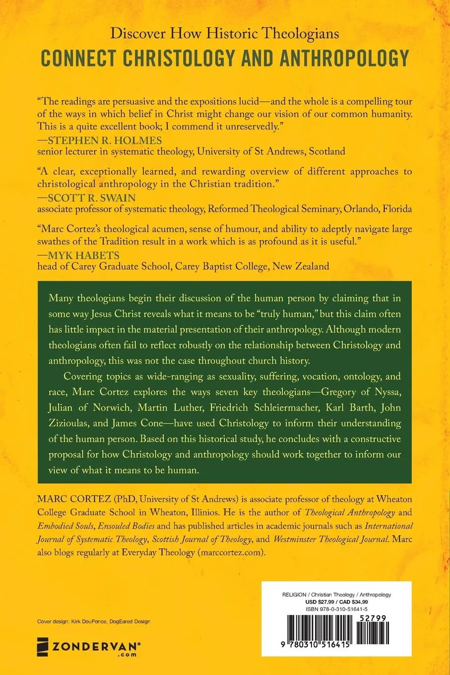 Rückseite: 9780310516415 | Christological Anthropology in Historical Perspective | Marc Cortez