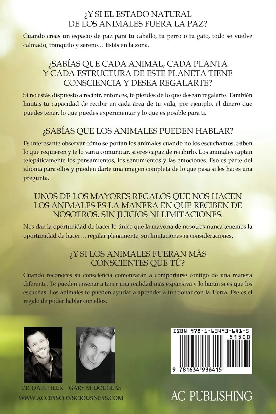 Rückseite: 9781634936415 | Hablar con los animales (Spanish) | Gary M. Douglas (u. a.) | Buch