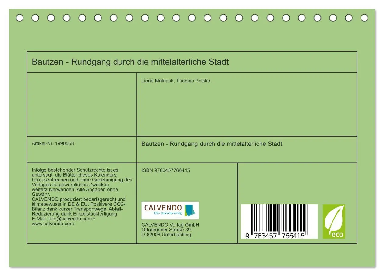 Bild: 9783457766415 | Bautzen - Rundgang durch die mittelalterliche Stadt (Tischkalender...