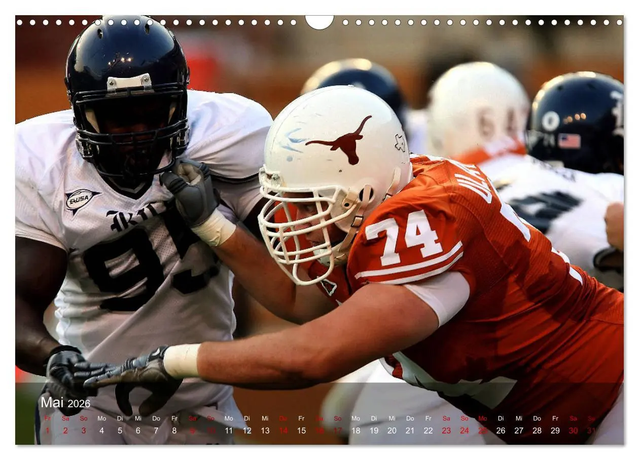 Bild: 9783457906415 | American Football - Touchdown (Wandkalender 2026 DIN A3 quer),...