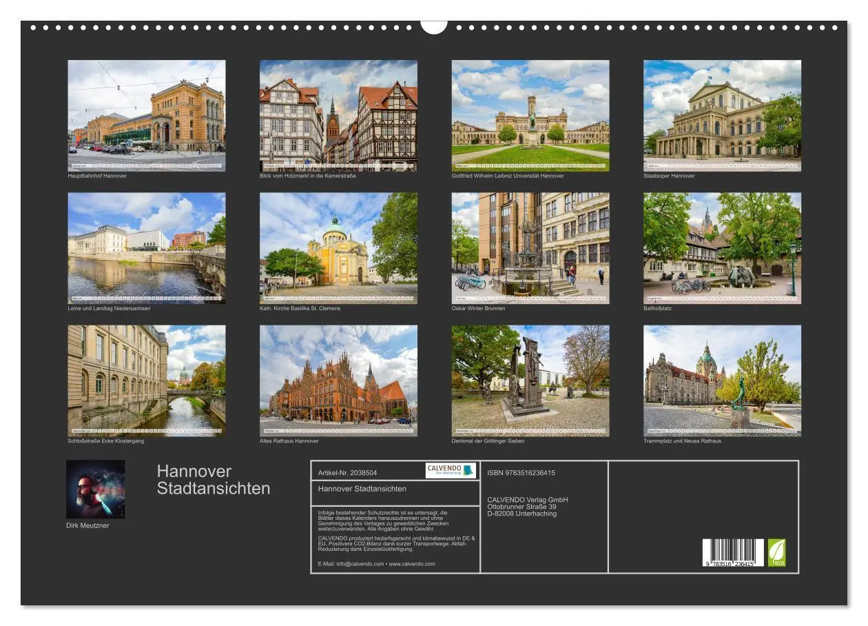 Bild: 9783516236415 | Hannover Stadtansichten (Wandkalender 2026 DIN A2 quer), CALVENDO...