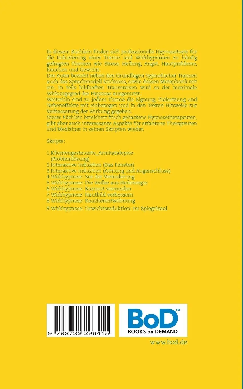 Rückseite: 9783732296415 | Metaphorische Skripte für die Hypnosepraxis | Daniel Förster | Buch