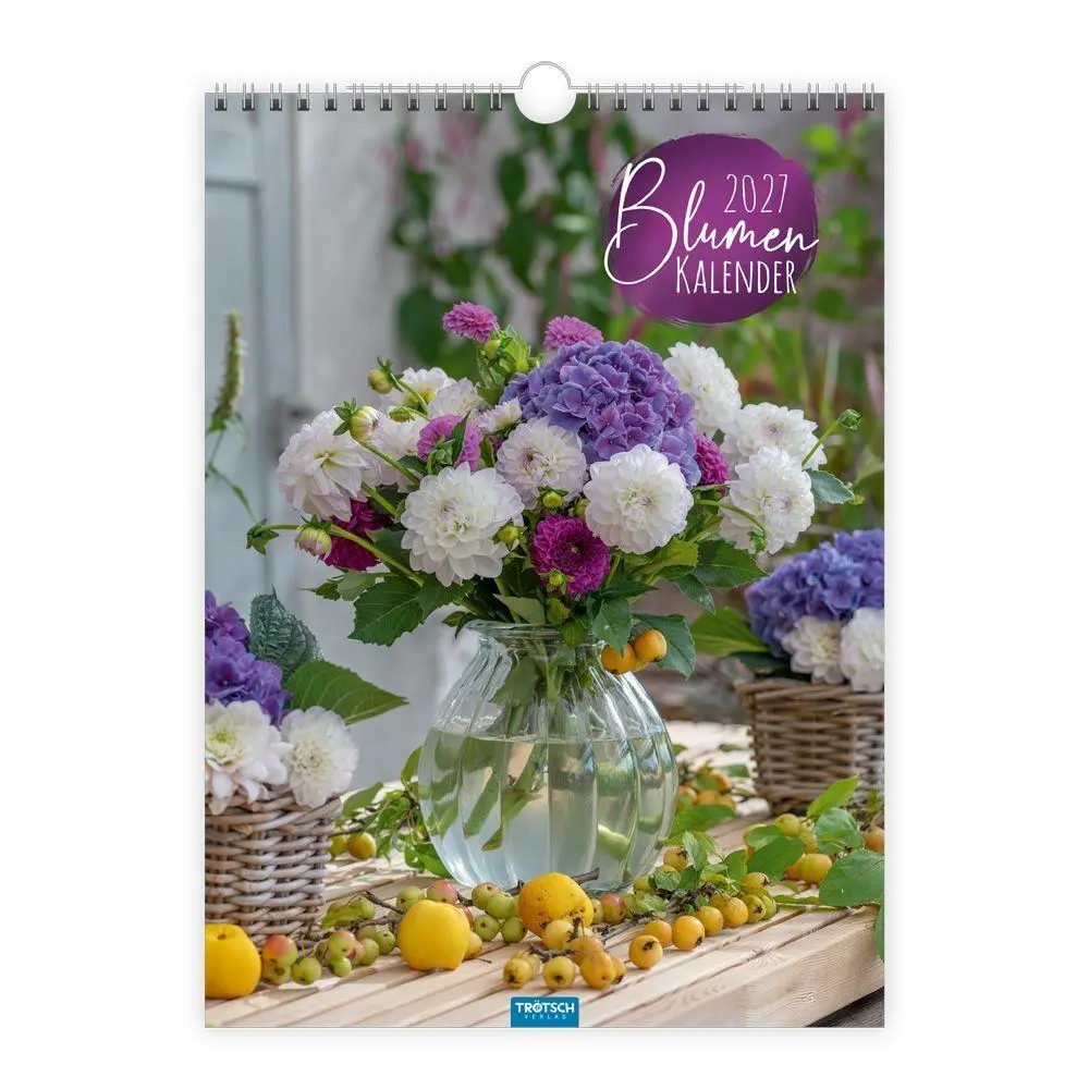 Cover: 9783988026415 | TRÖTSCH - Classickalender Blumenkalender 2027 | Wandkalender | KG