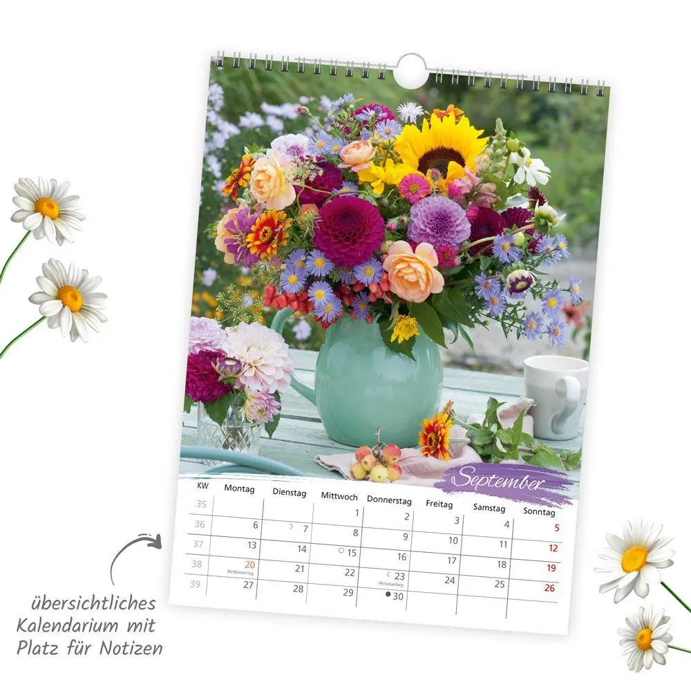 Bild: 9783988026415 | TRÖTSCH - Classickalender Blumenkalender 2027 | Wandkalender | KG
