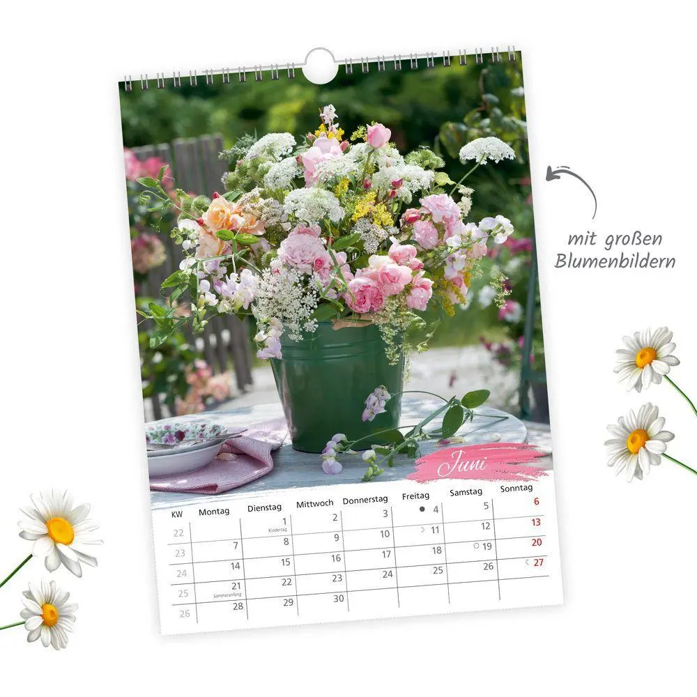 Bild: 9783988026415 | TRÖTSCH - Classickalender Blumenkalender 2027 | Wandkalender | KG
