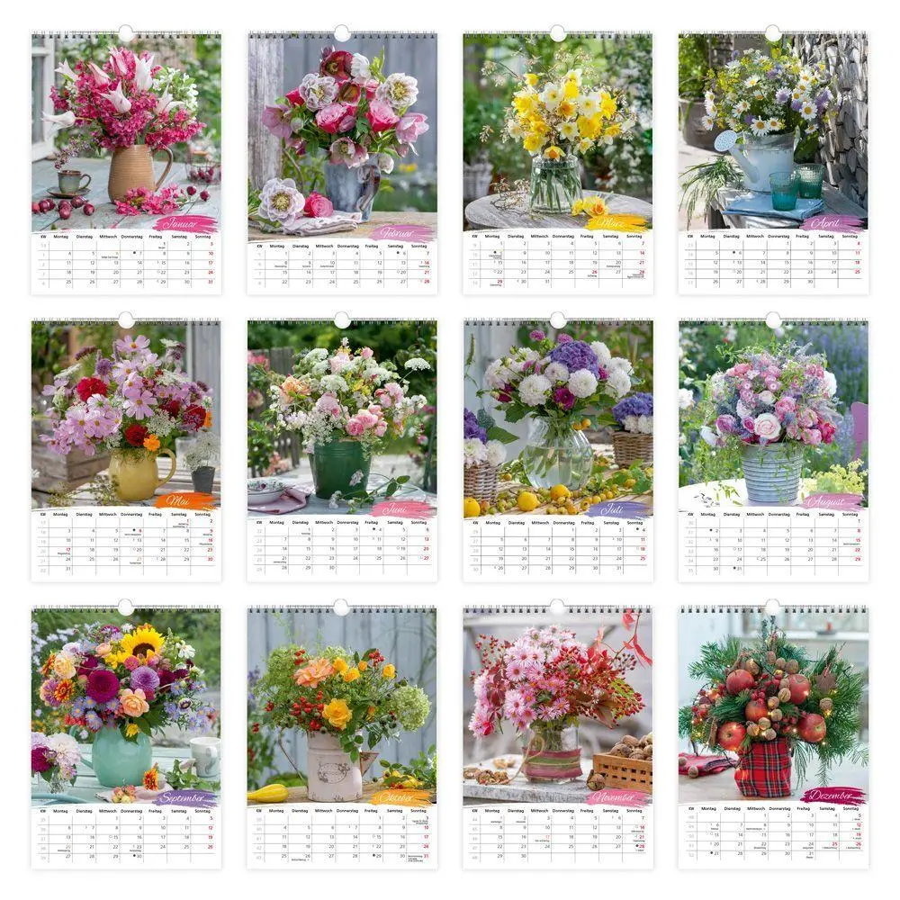 Bild: 9783988026415 | TRÖTSCH - Classickalender Blumenkalender 2027 | Wandkalender | KG