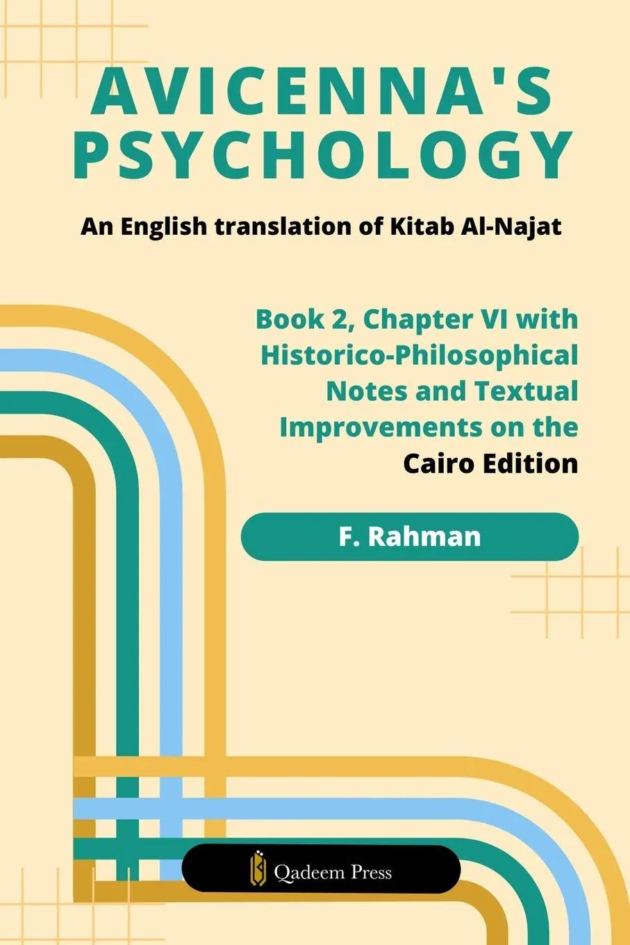 Cover: 9789366086415 | Avicenna's Psychology - An English Translation Of Kitab Al-Najat