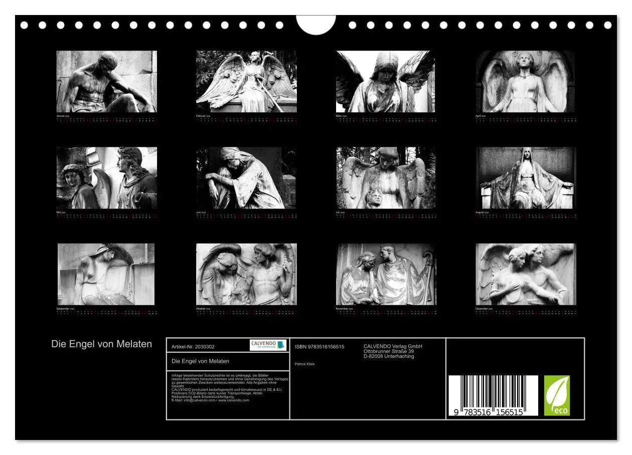 Bild: 9783516156515 | Die Engel von Melaten (Wandkalender 2026 DIN A4 quer), CALVENDO...