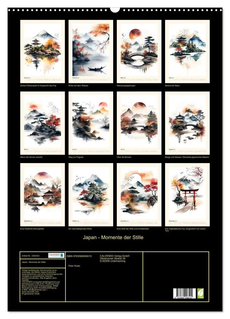 Bild: 9783569006515 | Japan - Momente der Stille (Wandkalender 2027 DIN A2 hoch),...