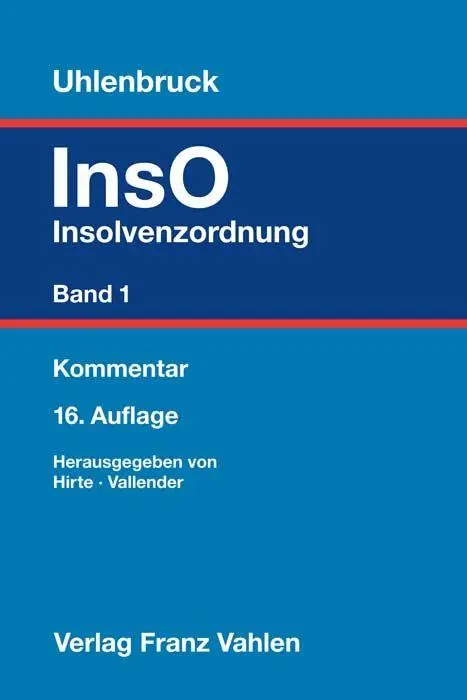 Cover: 9783800666515 | Insolvenzordnung Band 1 | Kommentar | Heribert Hirte (u. a.) | Buch