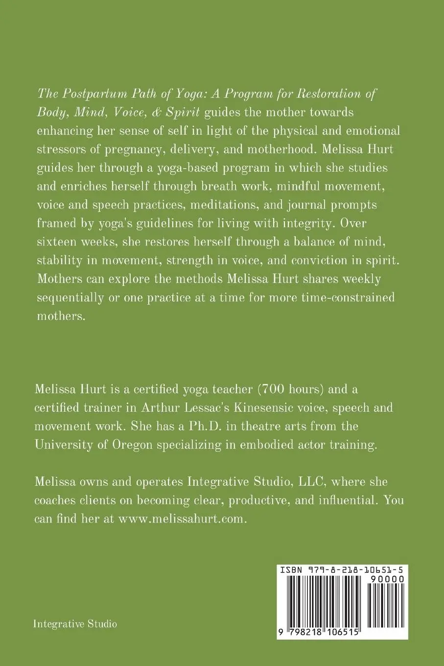 Rückseite: 9798218106515 | The Postpartum Path of Yoga | Melissa Hurt | Taschenbuch | Englisch